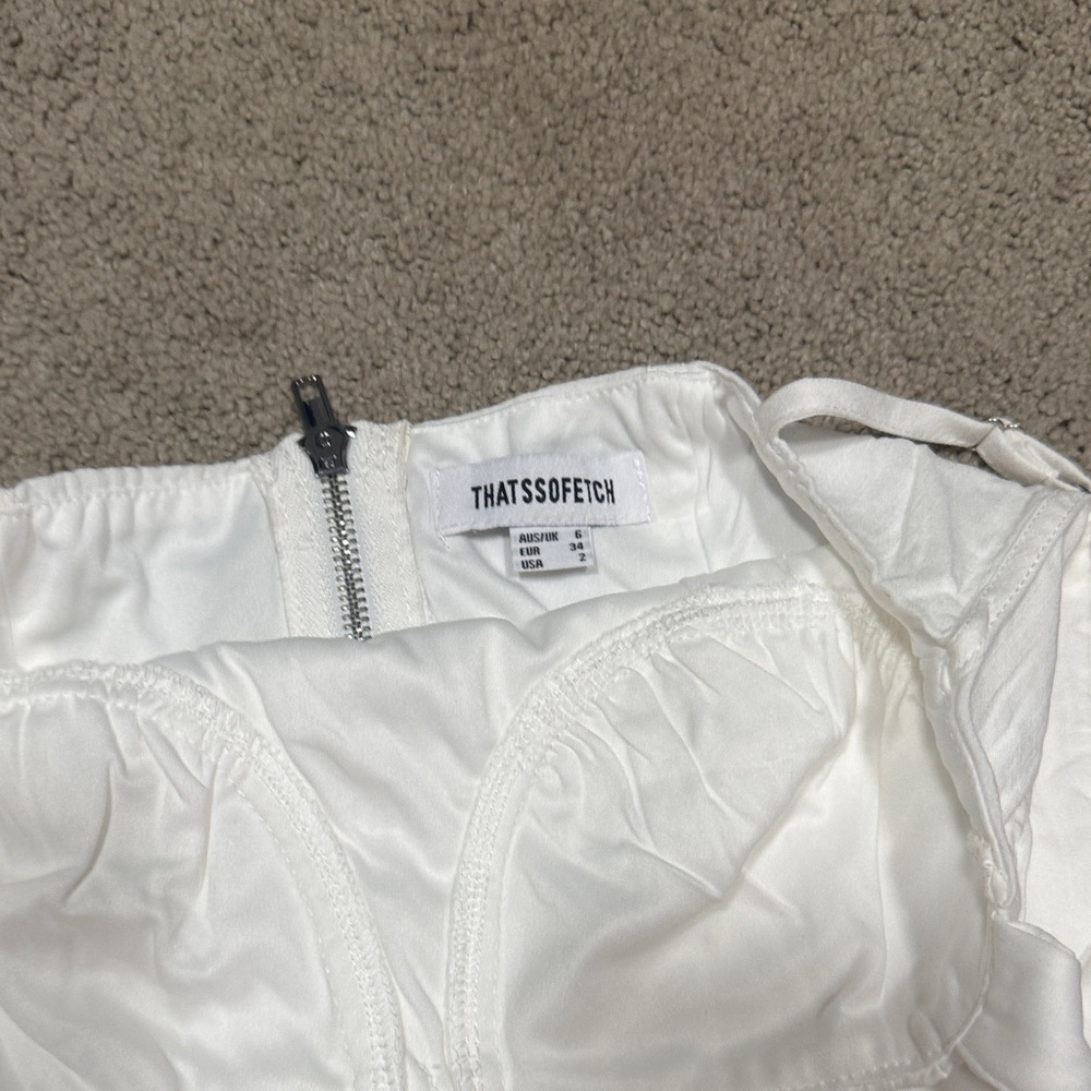 White Women's Crop Top - Picture 3 of 3